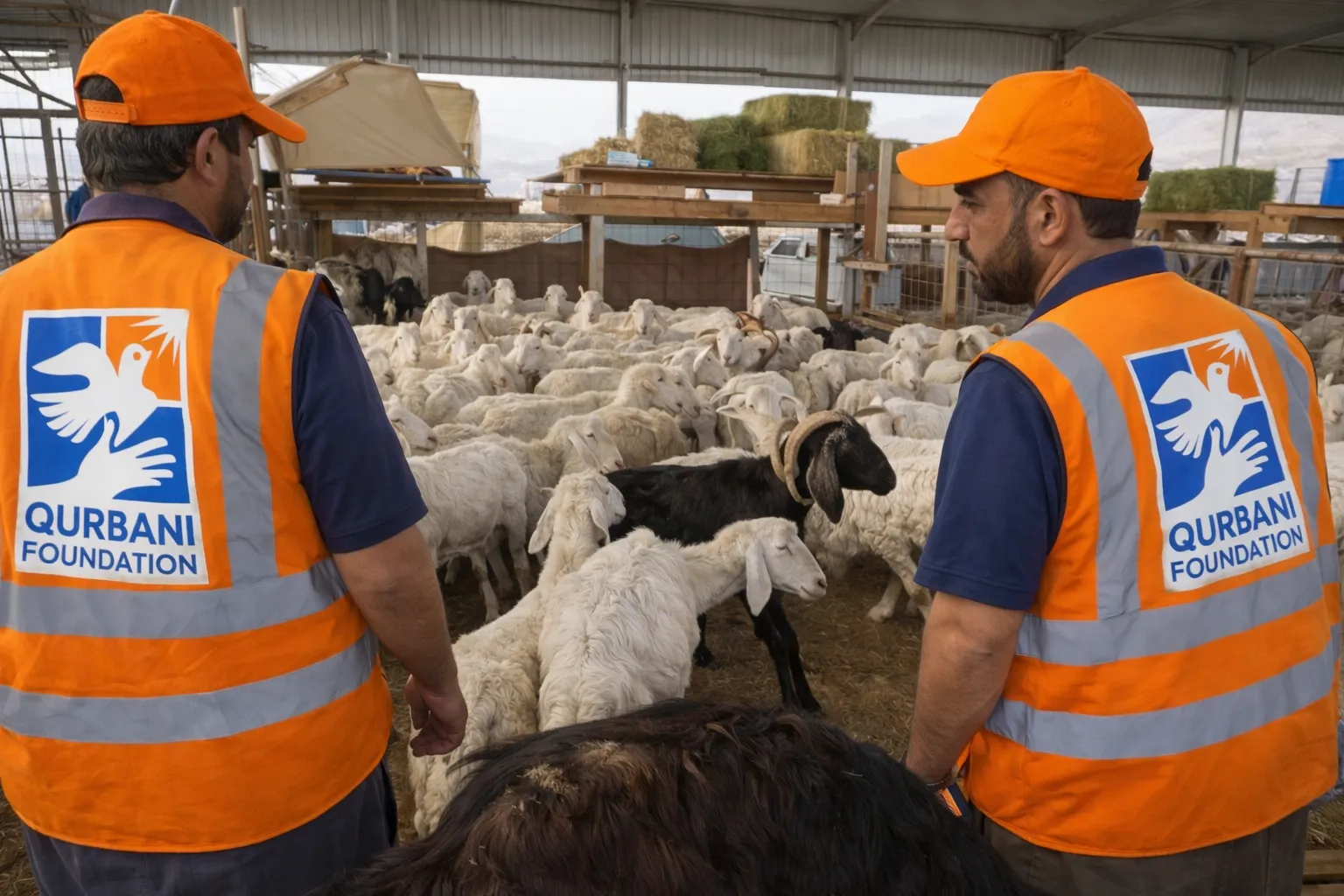 Qurbani Foundation team selecting healthy animals for Aqiqah