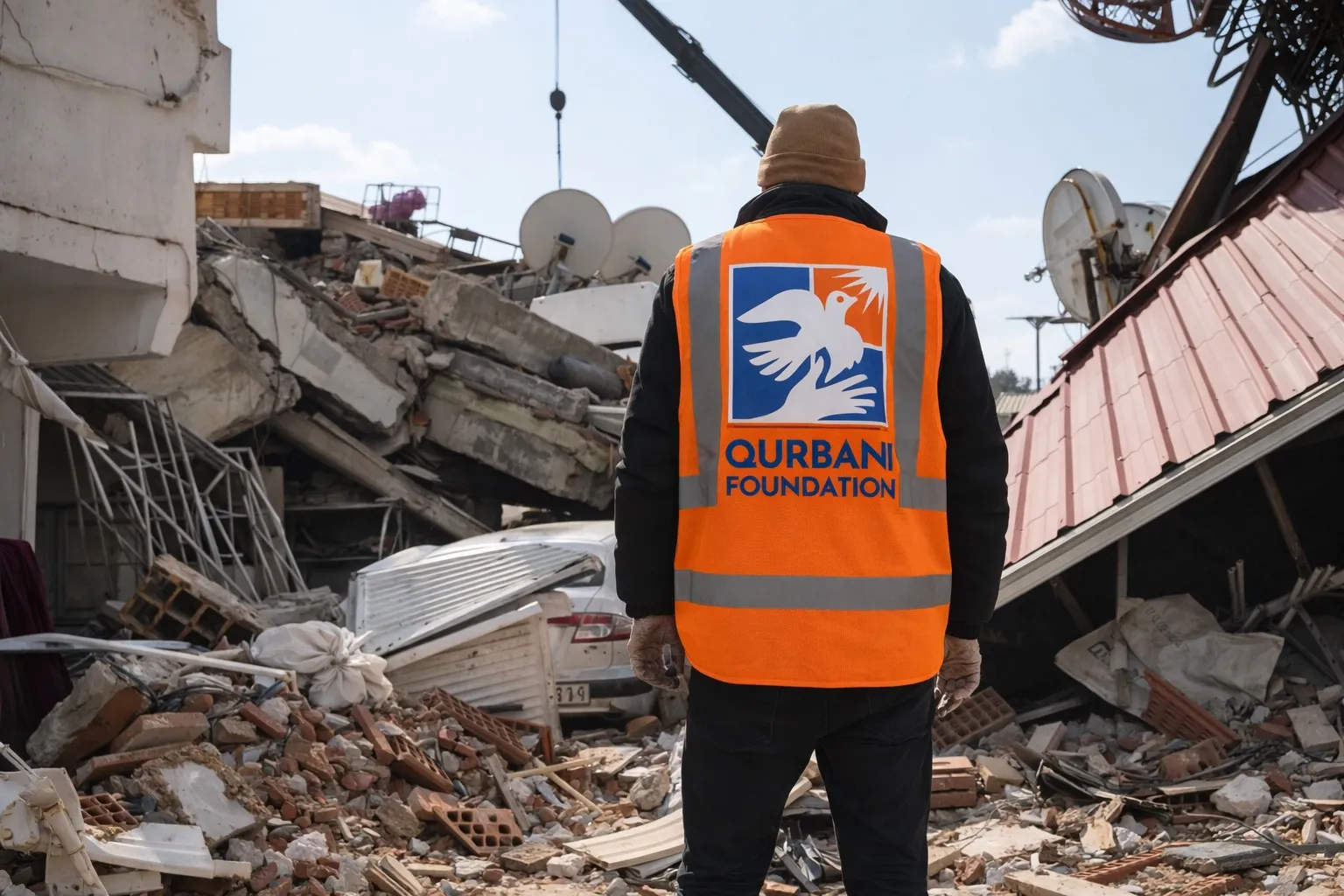 Qurbani Foundation emergency relief response providing aid after Turkey earthquake